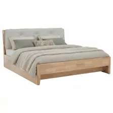 Franciaágy, 180x200, masszív fa, természetes, FLORENCIA