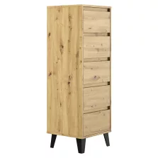 Komód, artisan tölgy, BOGAN 5S40