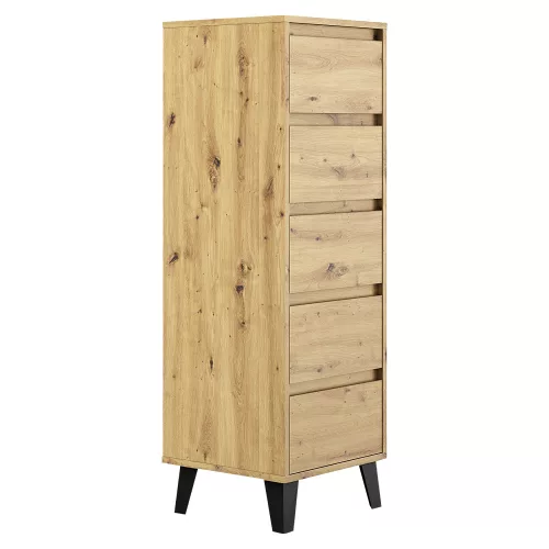 Komód, artisan tölgy, BOGAN 5S40