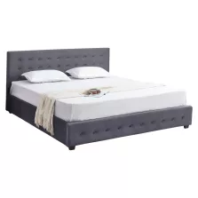 Ágy tárhellyel, 180x200, szürke, MINDY