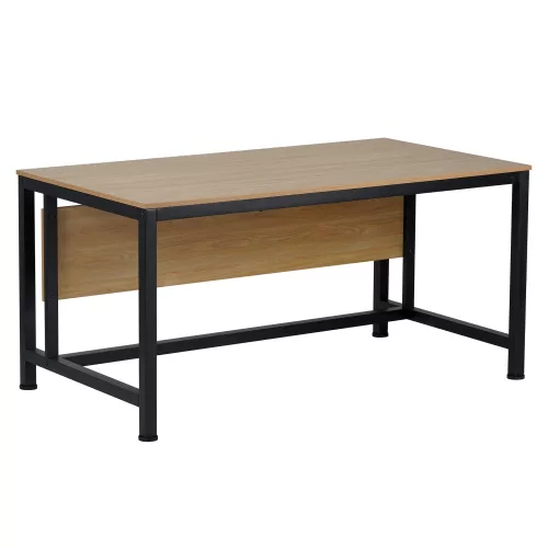 Íróasztal, tölgy/fekete, 150x80 cm, KILIS NEW