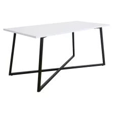 Dohányzóasztal, fehér/fekete, BERTEL