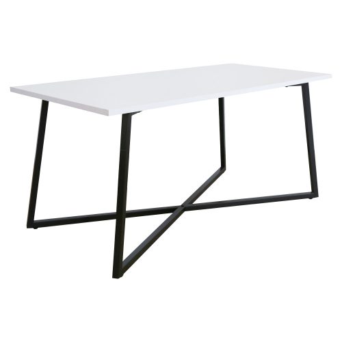 Dohányzóasztal, fehér/fekete, BERTEL