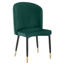 Étkezőszék, zöld Velvet szövet/fekete, UDAJA