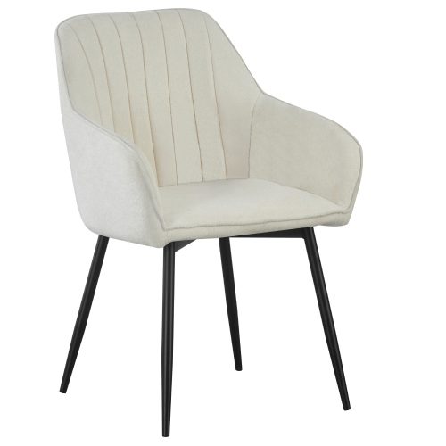 Design fotel, krémszínű/fekete, VAJRO