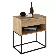   Éjjeliszekrény/kisasztal, artisan tölgy/fekete, ARTI TYP 2