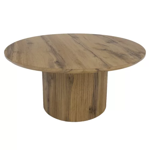 Dohányzóasztal, tölgy, átmérő 80 cm, MAHIR TYP 2