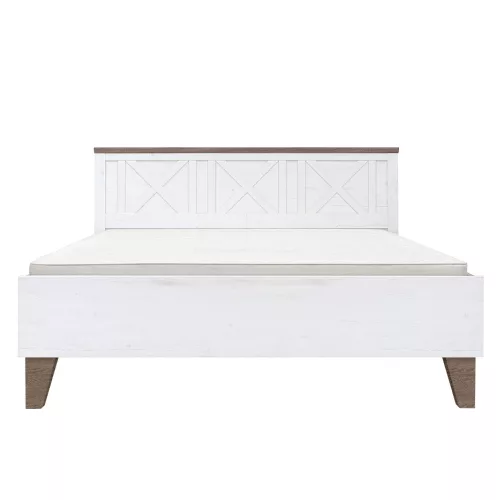 Ágy ágyráccsal, 160x200, canyon fenyő/sonoma trüffel tölgy, TEINA