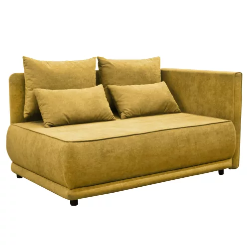 Kihúzható kanapé, mustárszínű, jobbos, LIAMI