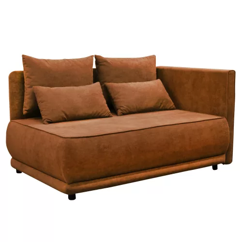 Kihúzható kanapé, terrakotta, jobbos, LIAMI