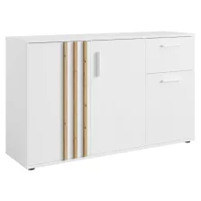 Komód, 3D1S, fehér/artisan tölgy, TOLIS TYP 2