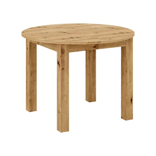 Kihúzható étkezőasztal, artisan tölgy, 103-142x76 cm, HARRY