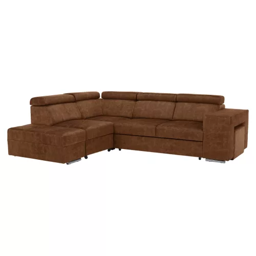 Ülőgarnitúra, barna, balos, MALAGA