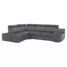 Ülőgarnitúra, szürke, balos, MALAGA