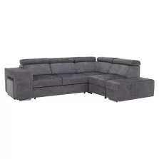 Ülőgarnitúra, szürke, jobbos, MALAGA