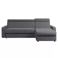 Sarok ülőgarnitúra, szürke, jobbos, MORA ROH