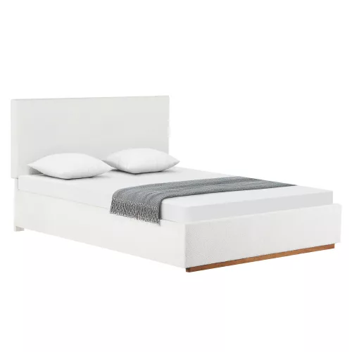 Ágy ráccsal és tárolóval, 160x200, fehér, NUVOLA