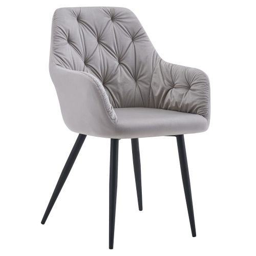 Design fotel, szürke Velvet szövet, VERIO NEW