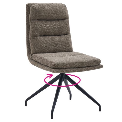 Forgószék, bézs/fekete, LINA