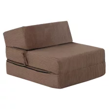   Összecsukható matrac/fotel, 2 az 1-ben, világosbarna, MALEN