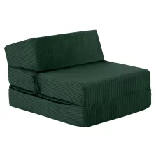 Összecsukható matrac/fotel, 2 az 1-ben, zöld, MALEN