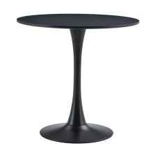 Étkezőasztal, fekete, átmérő 80 cm, REVENTON NEW