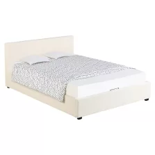 Ágy ráccsal, 180x200, fehér, LUNELA