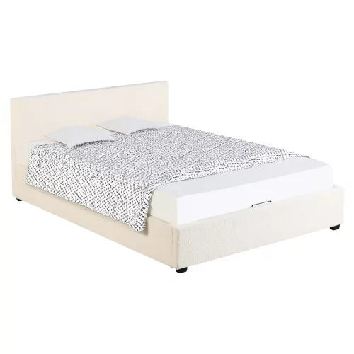 Ágy ráccsal, 180x200, fehér, LUNELA