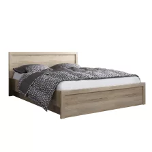 Ágy tárhellyel, 160x200, sonoma tölgy, JESI NEW