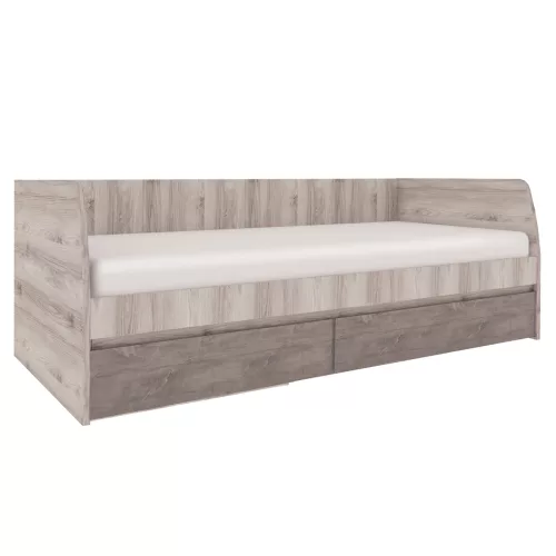 Ágy 2S, 90x200, nairobi gesztenye/onix, JESI NEW