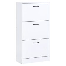 Cipőtároló, 3 soros, fehér, BOTORIA