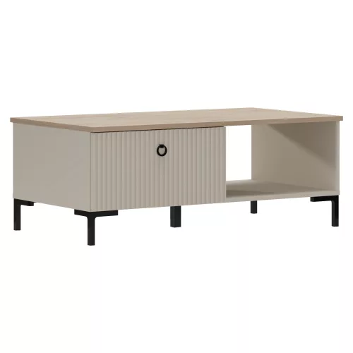 Dohányzóasztal, szürkésbarna Taupe/silverjack tölgy, DOMCA 1S