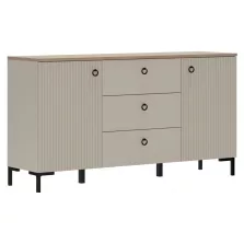 Komód, szürkésbarna Taupe/silverjack tölgy, DOMCA 2D3S