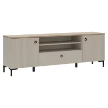   TV-állvány, szürkésbarna Taupe/silverjack tölgy, DOMCA 2D1S