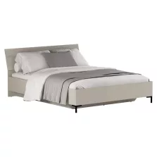 Franciaágy, 160x200, szürkésbarna Taupe, DOMCA