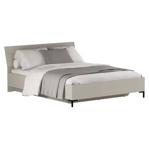 Franciaágy, 160x200, szürkésbarna Taupe, DOMCA