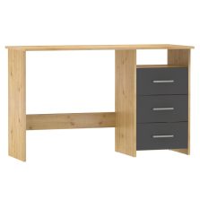 Számítógépasztal, artisan tölgy/grafit, LARISTOTE NEW