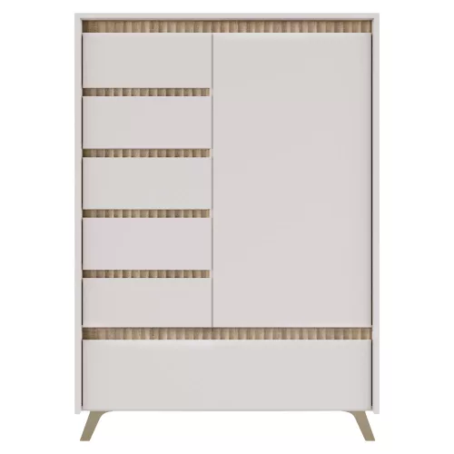 Komód, kasmír/sonoma tölgy, LONGY REG1D5S1K