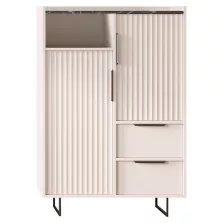 Komód, kasmír/sötét márvány, FRESIO KOM2D2S