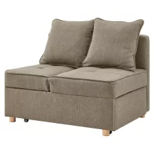 Kihúzható kanapé, bézses barna, OSVALDO