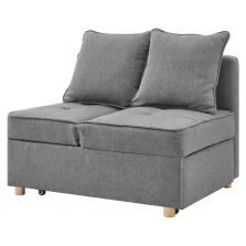 Kihúzható kanapé, szürke, OSVALDO