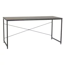 Íróasztal, beton/fekete, 150x60 cm, MELLORA