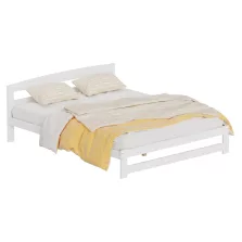 Ágy ágyráccsal, fehér, 160x200, AZRA