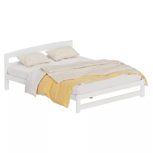 Ágy ágyráccsal, fehér, 160x200, AZRA