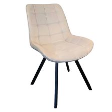 Étkezőszék, bézs Velvet szövet/fekete, SAMIRA