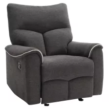 Relax fotel, sötétszürke/világosszürke, NADER