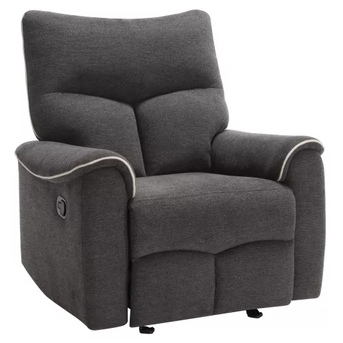 Relax fotel, sötétszürke/világosszürke, NADER