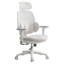 Irodai szék, szürke/fehér, ABRAMO