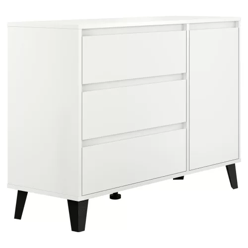 Komód, fehér, BOGAN NEW 1D3S