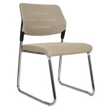 Tárgyalószék, világosbarna/króm, KLEDI